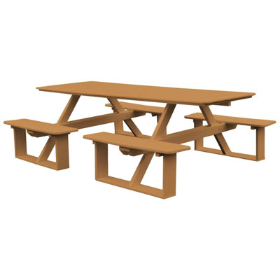  Poly Composite Walk-In Table, 8-Foot, Cedar