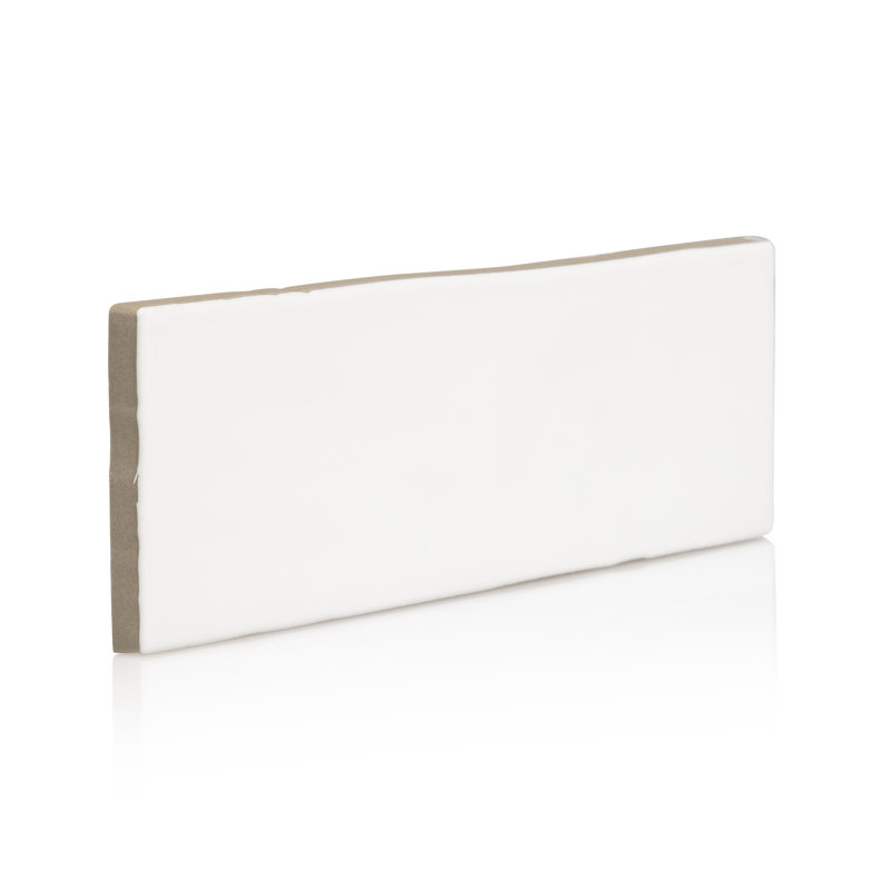Carreau de métro simple en porcelaine l 8 po x L 2,5 po, Blanc