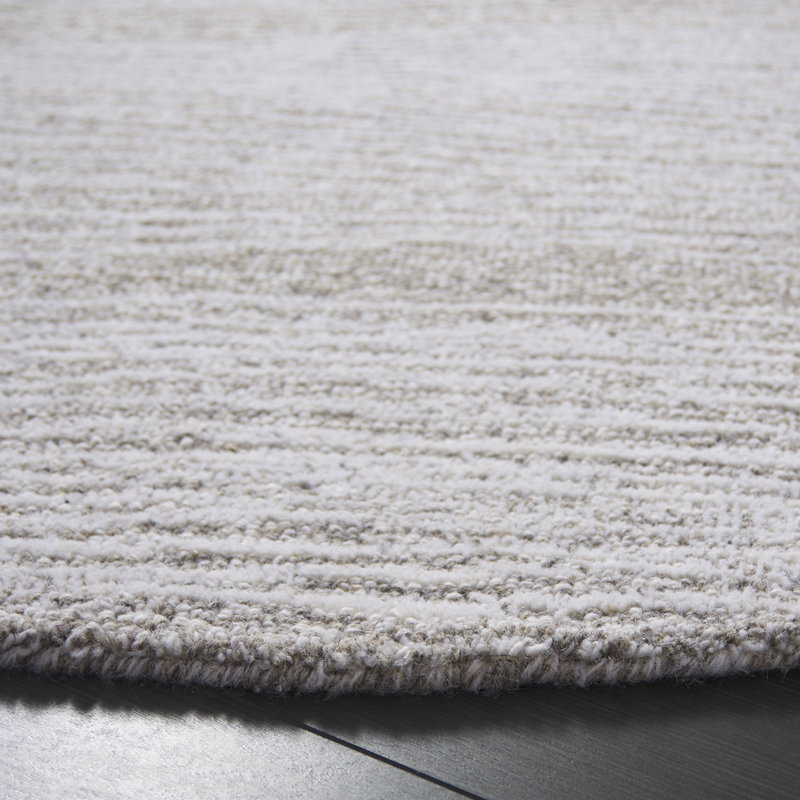 Aldwell Hand Tufted Indian Wool And Cotton With Latex Abstract Rug, Round 6'