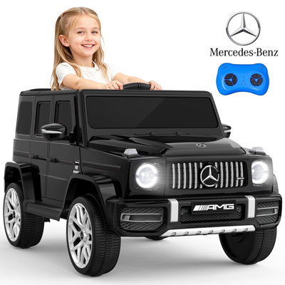 Voiture électrique DEARAUTO homologuée pour enfants G63 G Wagon, voiture électrique 12 V pour tout-petits, jouet électrique pour tout-petits avec télécommande, fenêtre haute, lumières DEL et musique