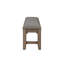 Banc de salle à manger Harris, tissu gris, bois d'hévéa massif brun, 60 po