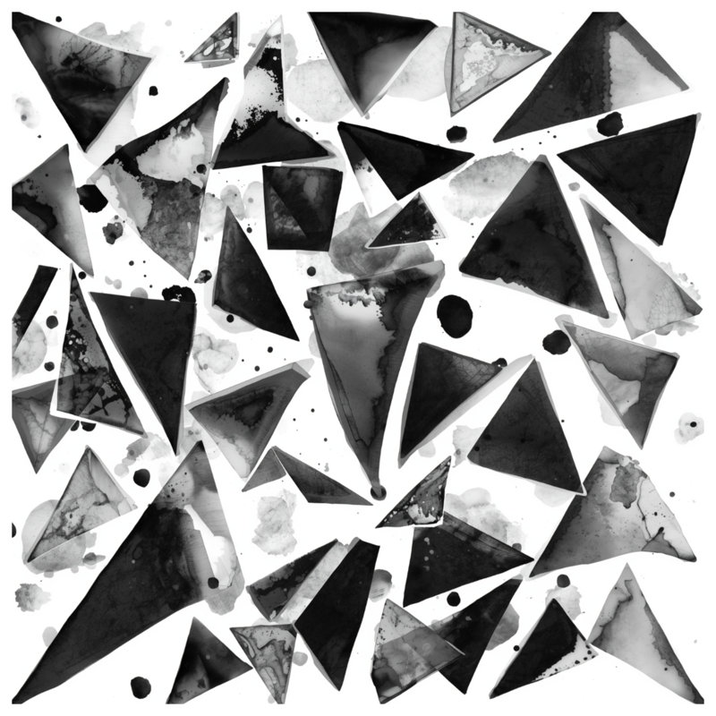 Black Ink Triangles Comforter, Twin Extra Long