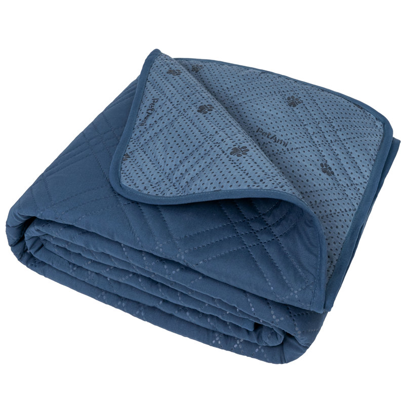 Couverture en polyester, 52 po x 82 po, Bleu
