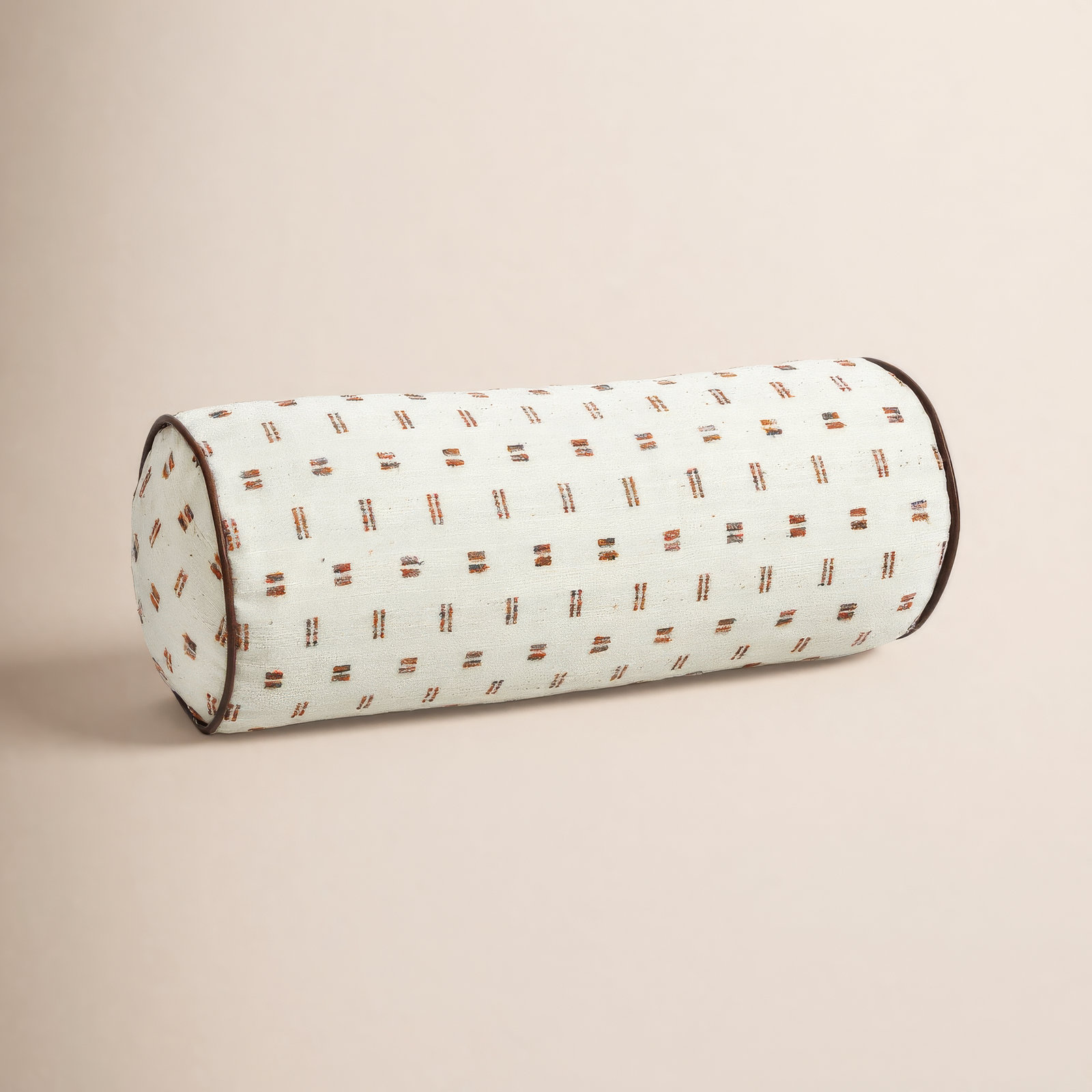 Zisper Geometric Throw Pillow, 20" W x 8" D, Ivory