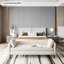 Creamy-white Upholstered Bench-1256605705