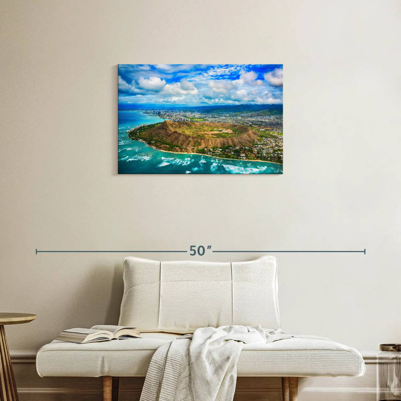 Gillard Diamond Head Hawaii, H 20 po x l 30 po