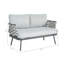 Causeuse et table en acier, gris-1917673463-1917673462