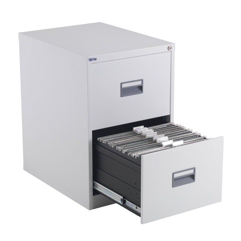 46.5cm Wide 2 -Drawer Steel File Cabinet, White