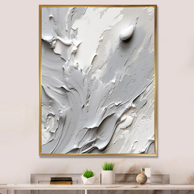 Grey and Cream Harmony In Chaos I - Abstract Wall Art For Living Room