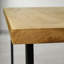 Isaias Oak Solid Wood Top Metal Base Dining Table-2026069698-2026069703