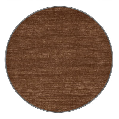 Tapis brun uni lavable à la machine