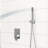 Wall Mounted Square Shower With Dual 10 Inch Head Valve -
