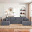 Corduroy U-Shaped Sectional-422737003