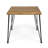 Teak Brown Wood Rectangular Outdoor Dining Table