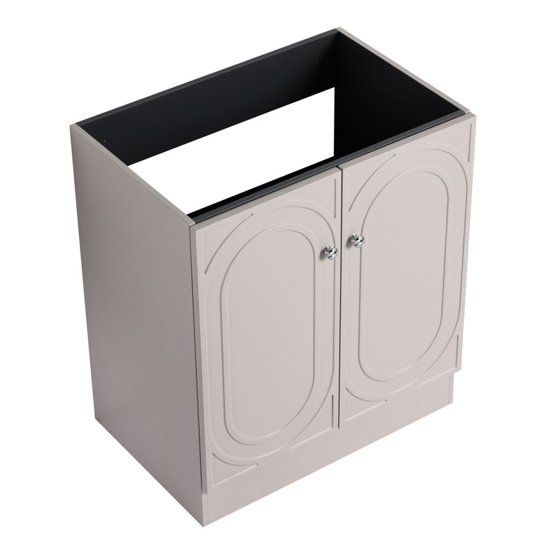Meuble-lavabo moderne avec porte à fermeture en douceur 30 po Kaki
