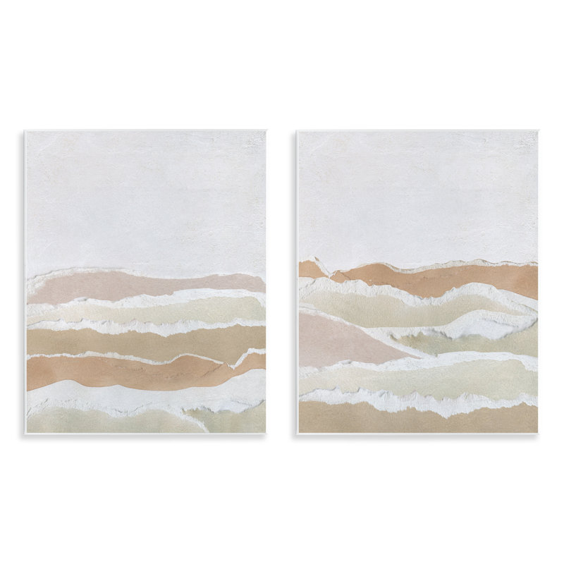 Abstract Mountain Valley 2 PC Wall Plaque Art Set by Carol Robinson
