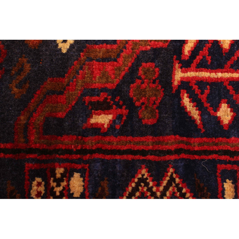 Tapis bleu marine Teimani 3 pi 0 po x 4 pi 8 po