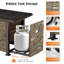 Table de foyer d'extérieur au propane en aluminium H 24,5 po x l 44 po Alecea-470576384