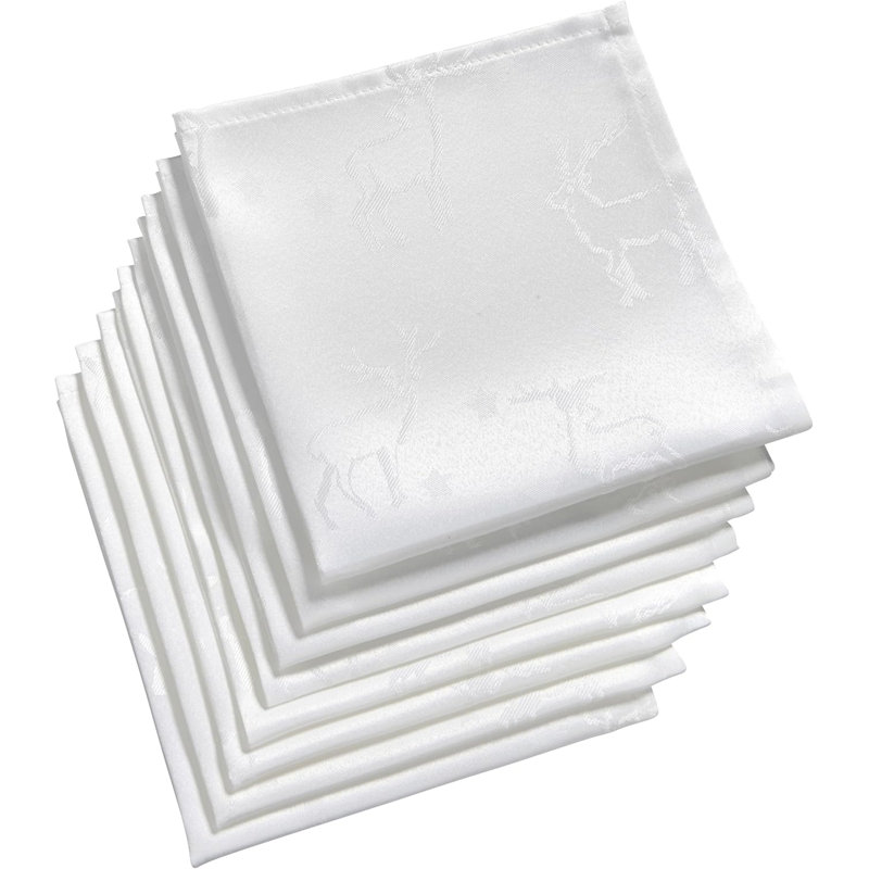 Amanzia Polyester Square Napkin, White