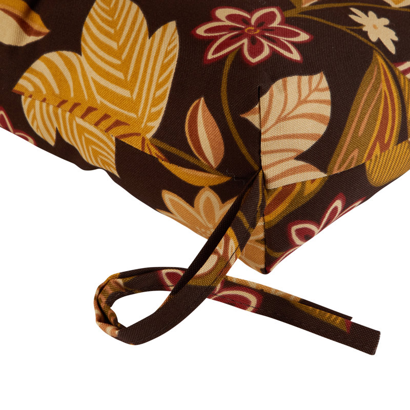 Coussin de banc d'extérieur Shipton, Fleurs forestières, L 44 po x P 17 po, 4"