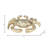 Kearria 7" W Handmade Aluminum Crab Figurine-1268582467