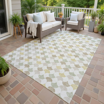 Tapis géométrique intérieur / extérieur lavable à la machine Chantille ACN2568