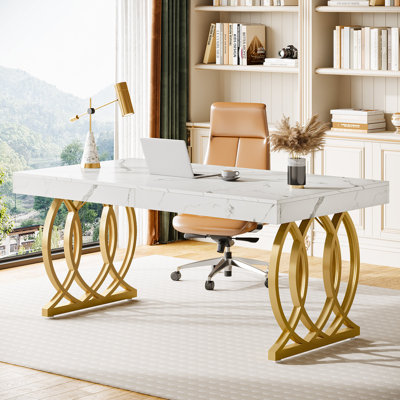 Metal Base Executive Desk