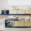 Table basse bleue rétractable moderne