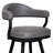 Adelita Modern Swivel Counter or Bar Height Bar Stool with Arms in Faux Leather, and Metal Frame-1365688771-1365688769-1365688783