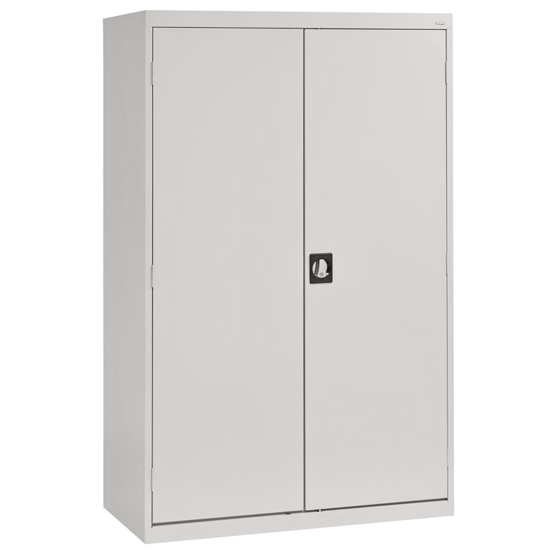 Steel Single Storage Cabinet ( H x W x D), 72" H x 46" W  x  24" D, Dove Gray