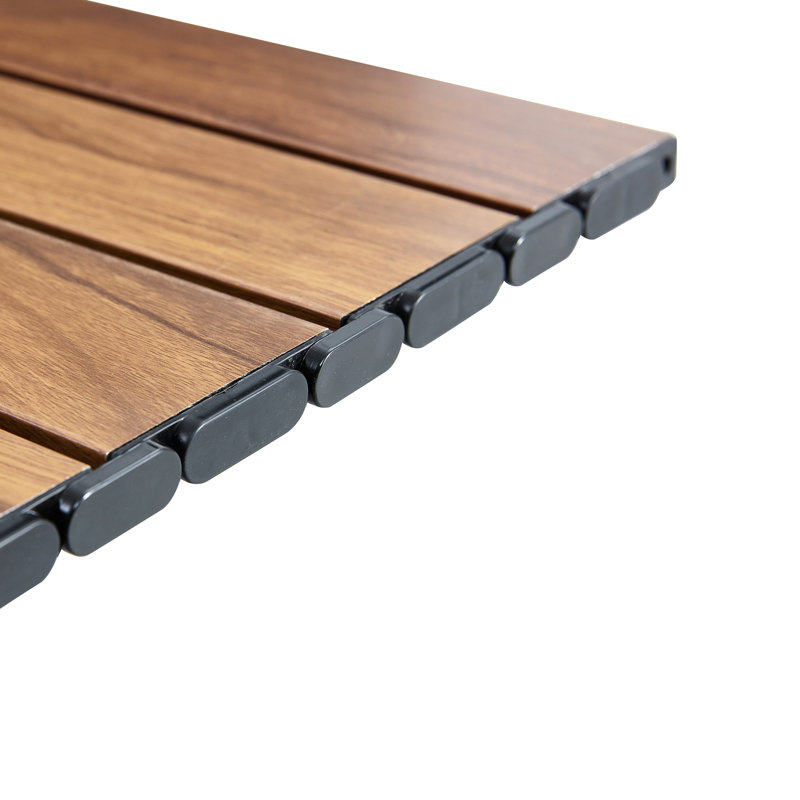 Table rectangulaire en aluminium pour l'extérieur et l'intérieur - capacité de 120 lb, facile à plier, pliante portative de camping brune, brune