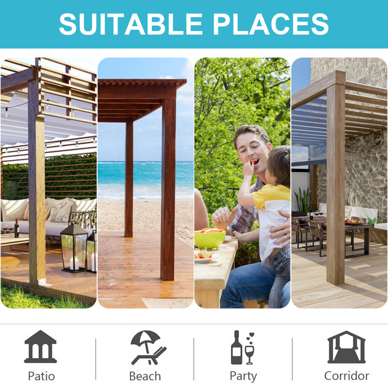 Lakyshia Waterproof Thermal Outdoor Patio Curtain, 52" W x 84" L, Dark Gray