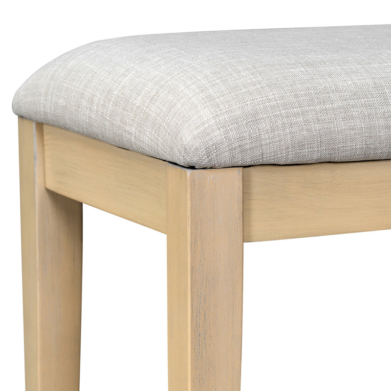 Ensemble de table de salle à manger extensible 78 po pour 6 personnes, Beige, Jaune