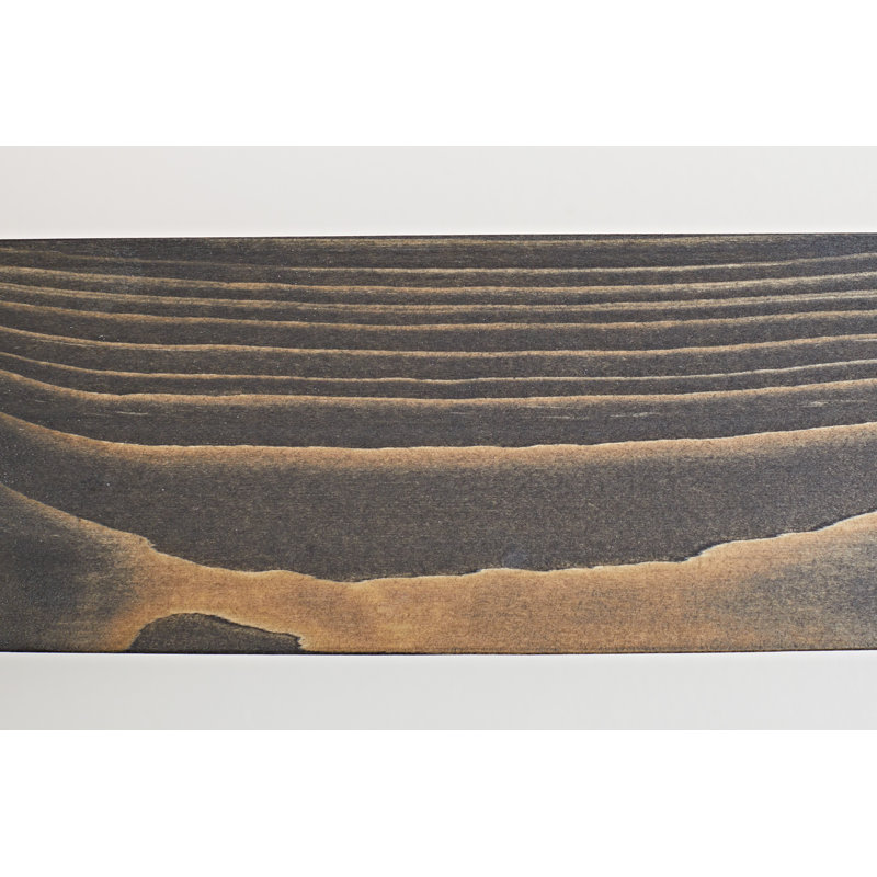 Iulger Floating Shelf with Reclaimed Wood, 7.5cm H x 56cm W x 14.5cm D, Ebony Black
