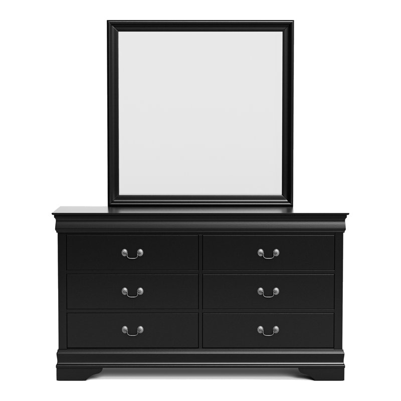 Aberdeen 53.38'' W 6 - Drawer Dresser, Black