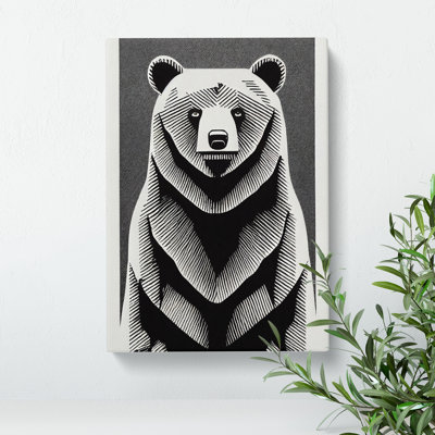XC1022-1675X Contemporary Bear No.4 Abstract - Wrapped Canvas Print