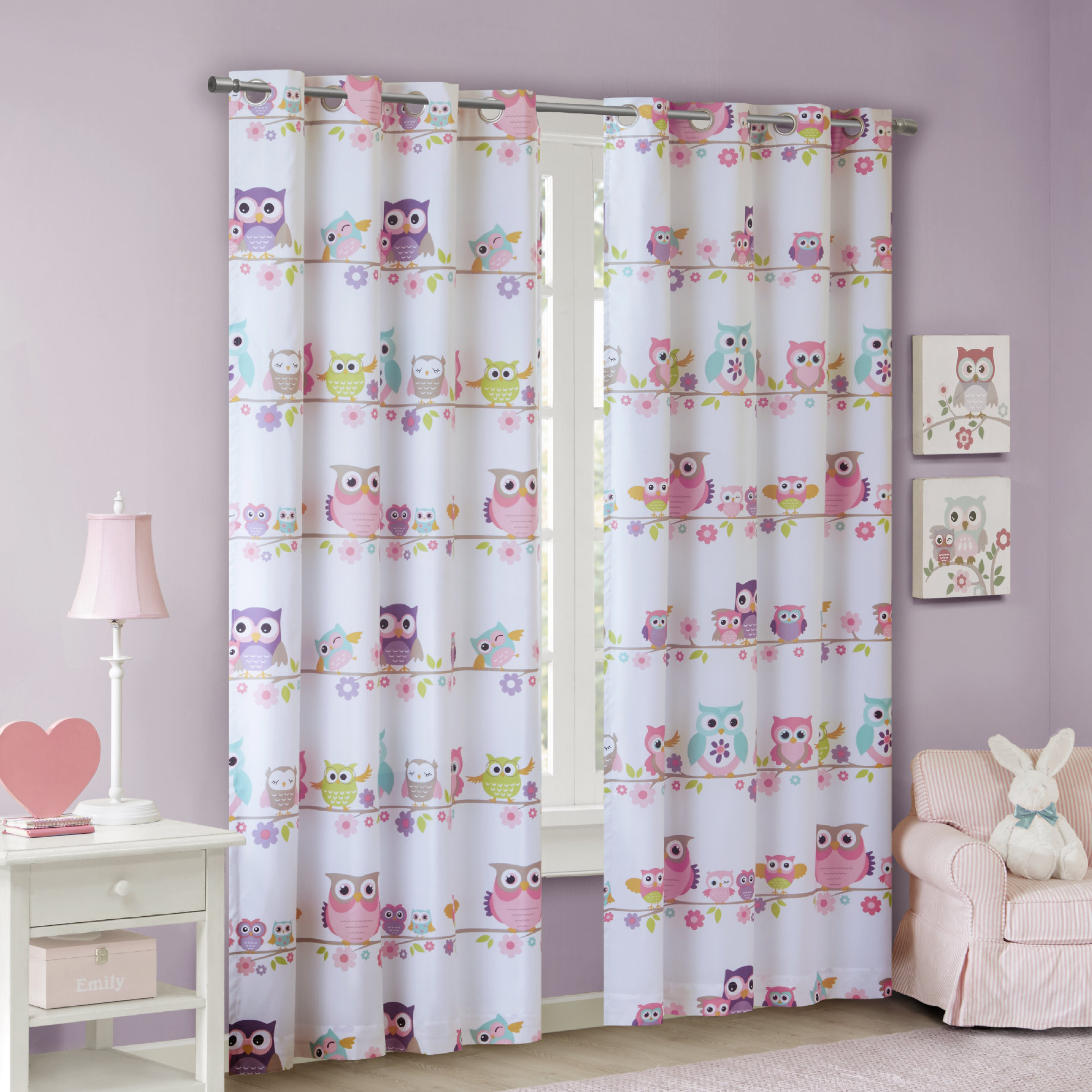 Harriet Bee Karlee Wildlife Max Blackout Thermal Grommet Single Curtain ...