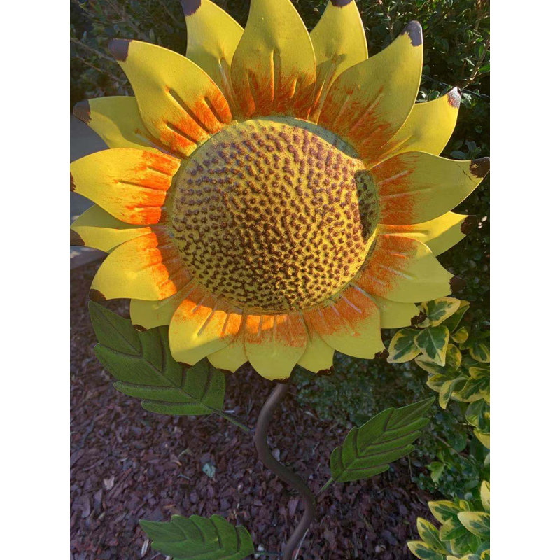Piquet de jardin tournesol déshonorant