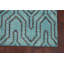 Tapis vert en laine noué à la main de conception unique 3 pi 8 po x 5 pi 8 po