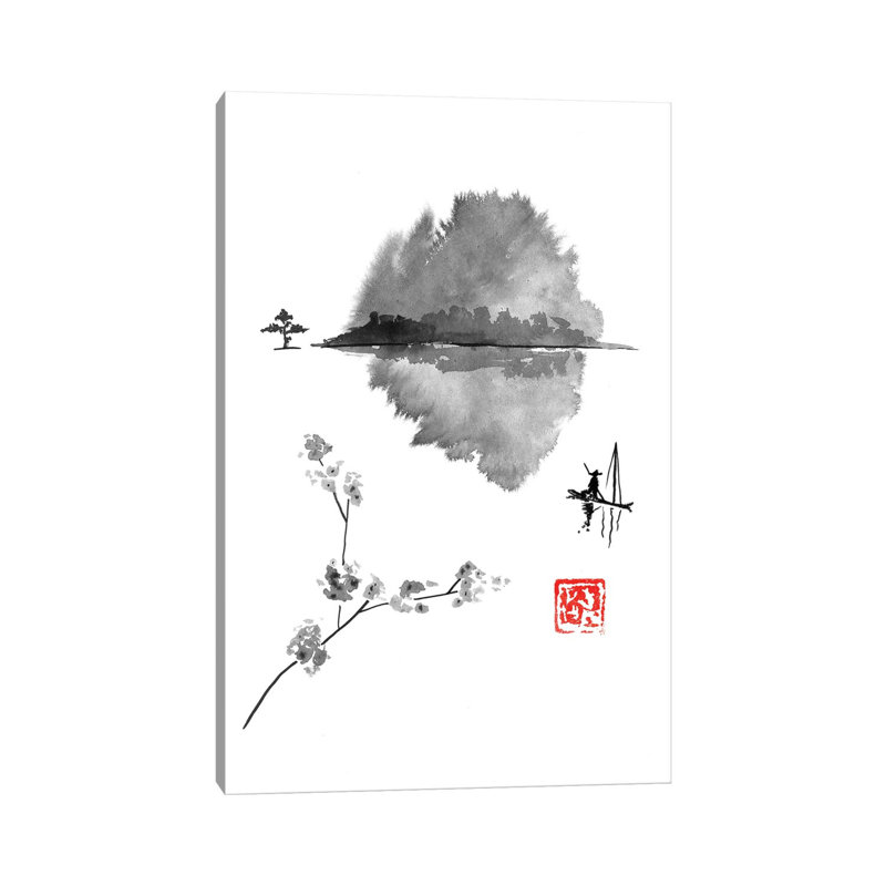 Fisherman by Péchane - Painting on Canvas, 66.04 cm H x 45.72 cm W x 1.91 cm D, Wrapped Canvas