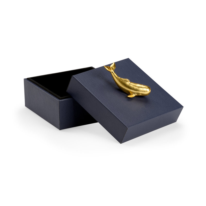 Pam Cain Decorative Box, Navy