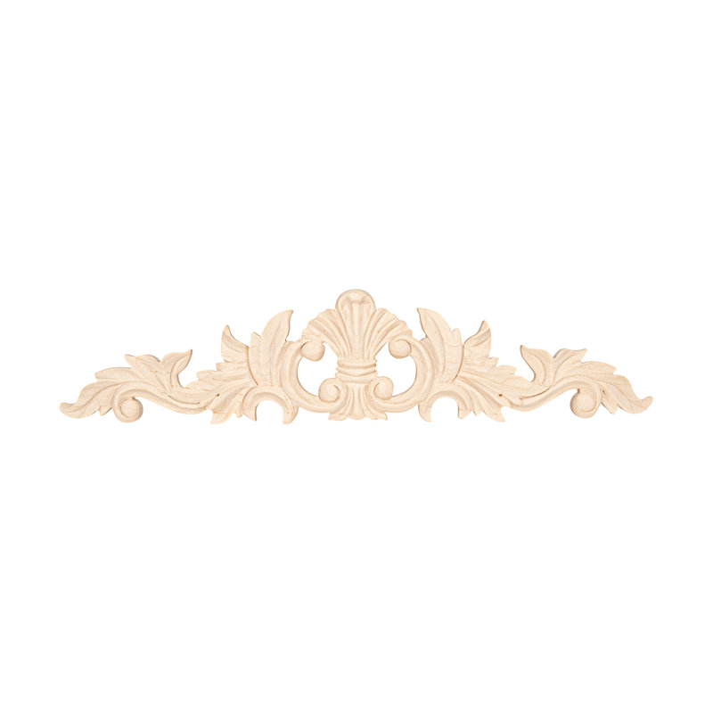 Unfinished Hand Carved Maple Acanthus Wood Onlay Applique
