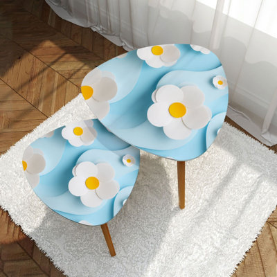 Ensemble de 2 tables basses gigognes Triangle