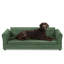 Canapé surdimensionné pour animal de compagnie, élégant canapé-lit surélevé en tissu de lin moderne, lit pour animal de compagnie rectangulaire surdimensionné confortable avec dossier et accoudoirs pour grands et très grands chiens - vert olive-397993196