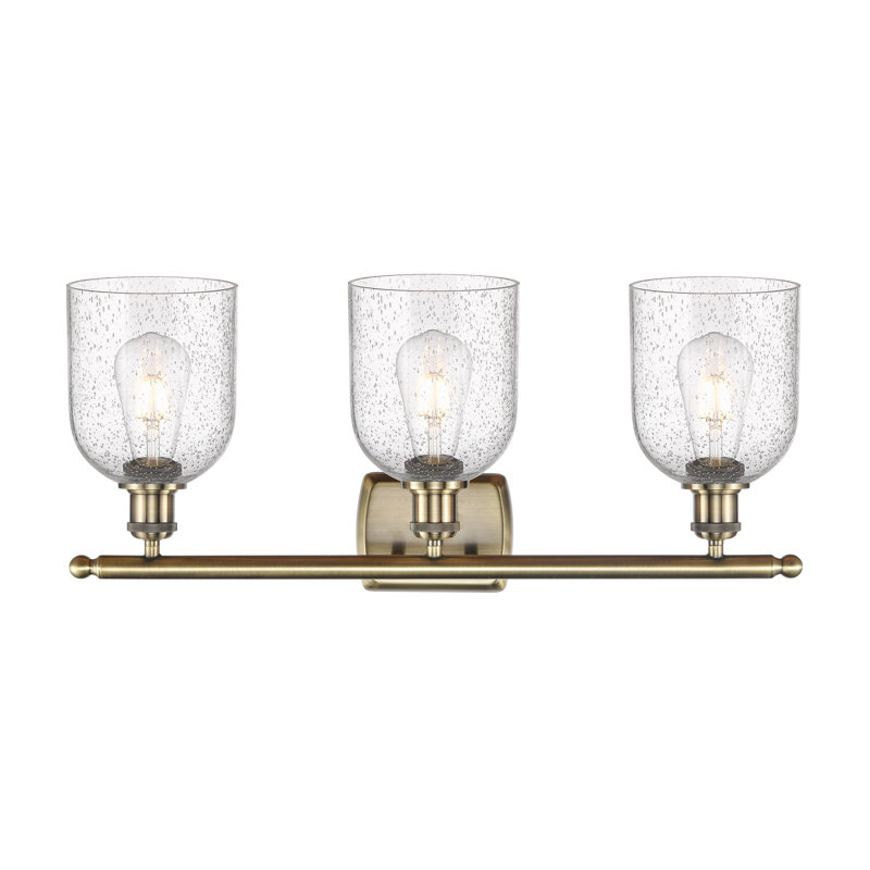 Anacaren 3 - Light Dimmable Vanity Light, Seedy, Antique Brass