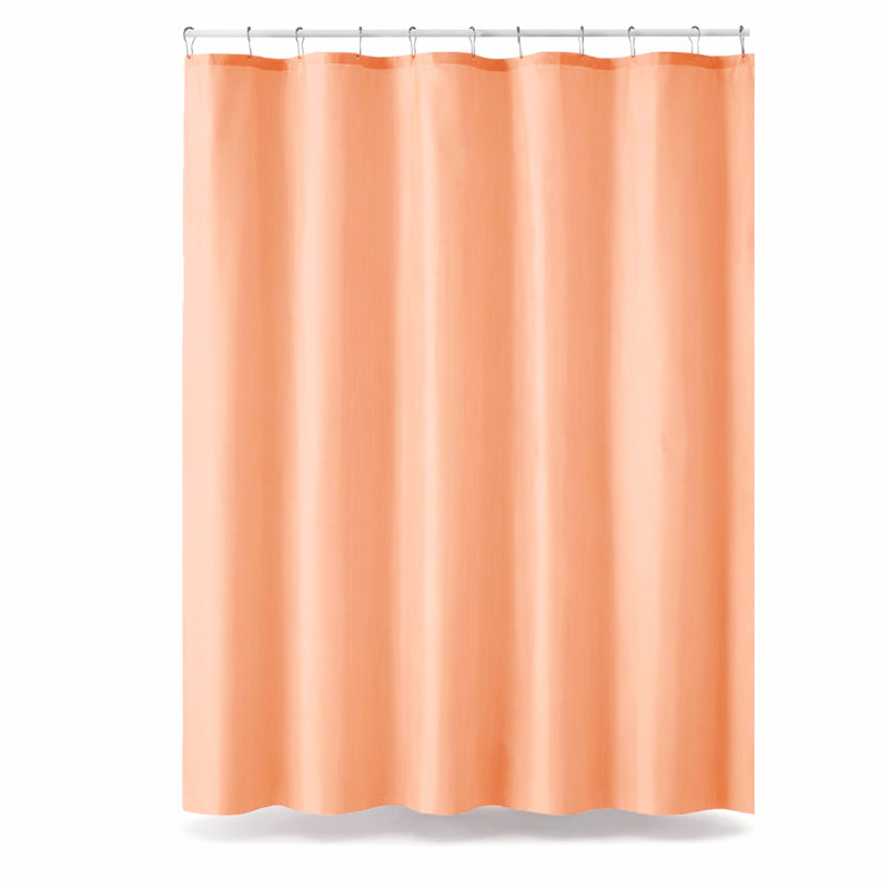70 po x 72 po - Doublure de rideau de douche en vinyle pêche imperméable