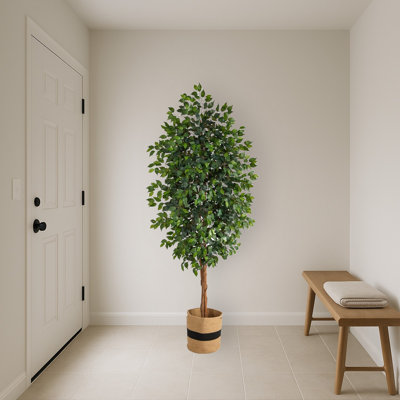 Ficus Artificial Tree in Natural Cotton Planter