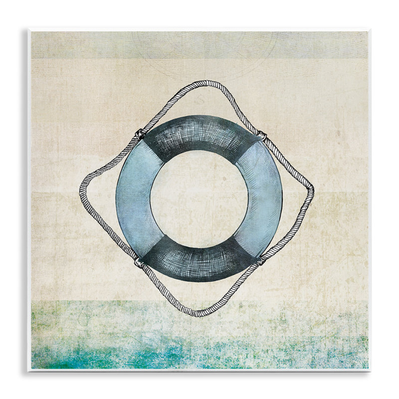 Rustic Maritime Life Ring Wall Plaque Art by JG Studios