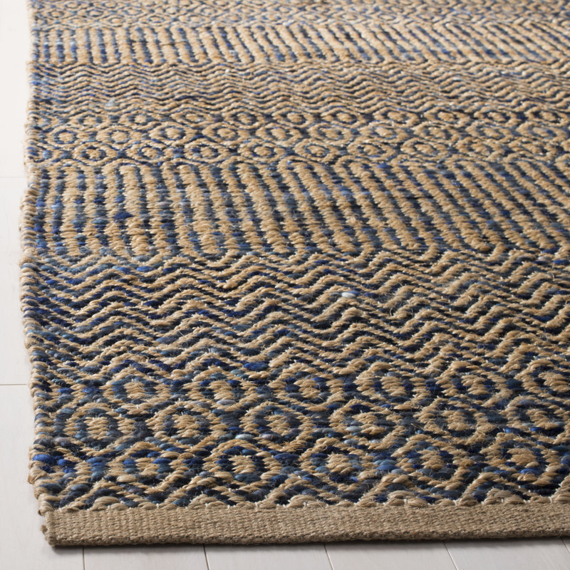 Tapis géométrique tissé à la main Abhay, Carré 6 pi