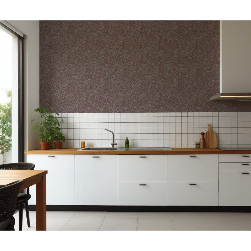 Florentine Vine - Crimson Wallpaper